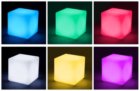 Светильник Куб 80 с питанием от АКБ, RGB Светильник Куб 80 с питанием от АКБ, RGB